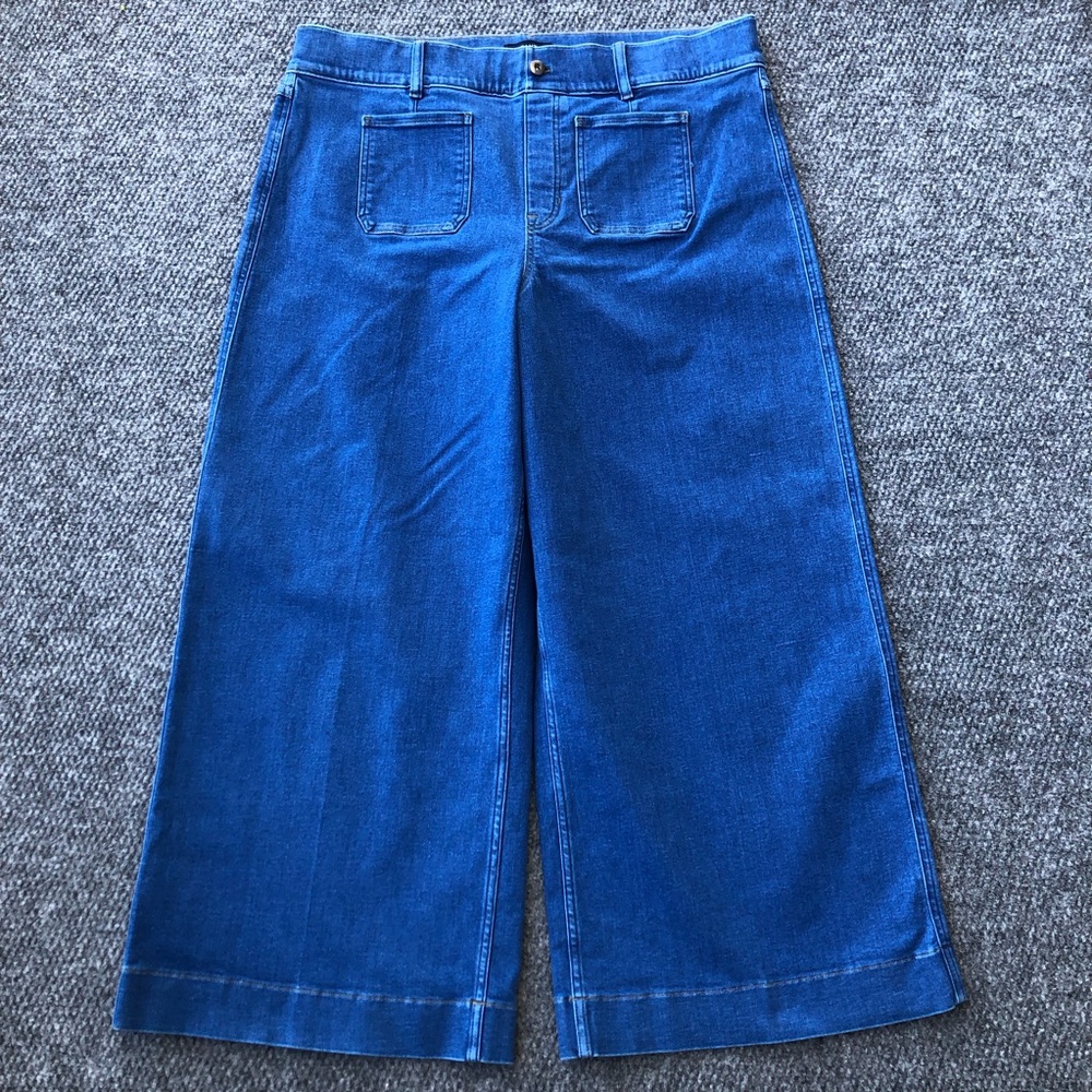 Spanx cropped wide leg size 3X/ 3T in washed blue
